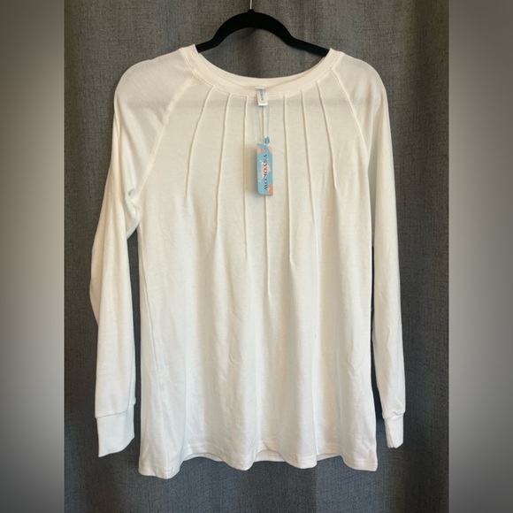 -NWT YSYOKOW Women Long Sleeve Pleated Tunic Top - Size Small - Picture 5 of 7